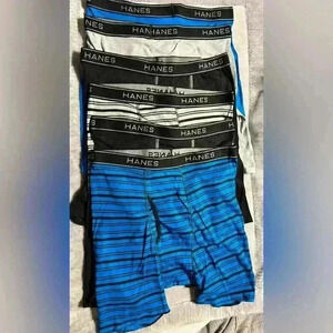 Hanes Men's Value Pack Assorted Boxer Briefs, 6 Pack medium  cotton blend